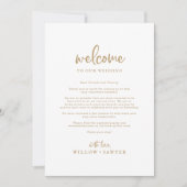 Welkom Rustic Gold Wedding-brief & reisroute (Voorkant)