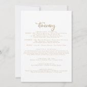 Welkom Rustic Gold Wedding-brief & reisroute (Achterkant)