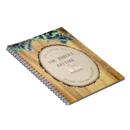 Welkom Rustic Lake Cabin Guest Notitieboek (Rechterzijde)