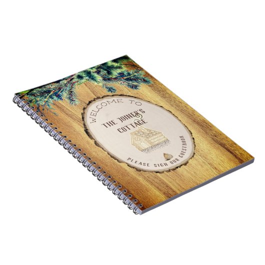 Welkom Rustic Lake Cabin Guest Notitieboek (Rechterzijde)