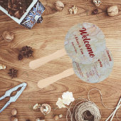 Welkom Rustic Natural Design huwelijksprogramma Handwaaier