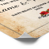 Welkom Rustic Skull Halloween Bord Bruiloft Poster (Hoek)