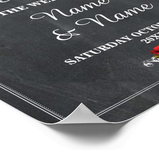 Welkom Rustic Skull Halloween Sign Weddenschap Poster (Hoek)