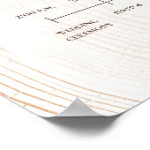 Welkom Rustieke Bruiloft Aangepaste volgorde van e Poster (Hoek)