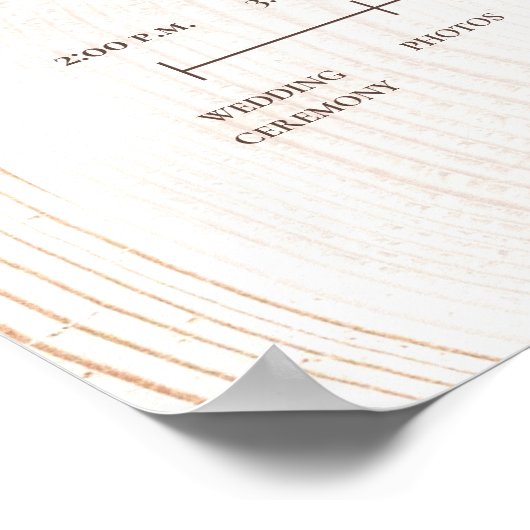 Welkom Rustieke Bruiloft Aangepaste volgorde van e Poster (Hoek)