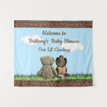 Welkom Rustieke Cowboy Baby Kleur Baby Shower Bann