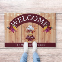 Welkom Rustieke Pompoen Herfst Bloemen Personalise