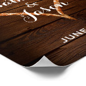 Welkom | Rustisch metaalwoudhuwelijk Poster (Hoek)