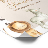 Welkom Safari Animals Boho Pampas Grass Poster (Hoek)