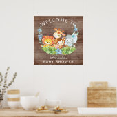 Welkom Safari Oerwoud Baby shower Sign Poster (Keuken)