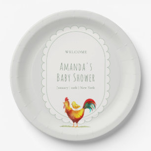 Welkom Sage Cottagecore Haan Kuiken Baby Shower Papieren Bordje