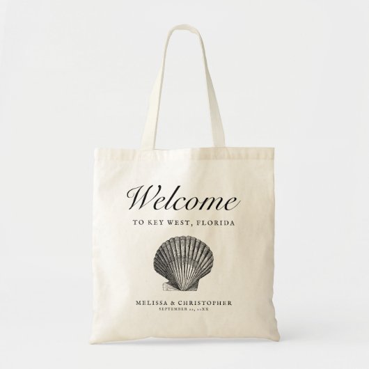 Welkom Scallop Seashell van het doelhuwelijk Tote Bag (Voorkant)