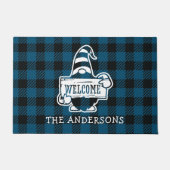 Welkom Scandinavian Gnome Personalized Deurmat (Voorkant)