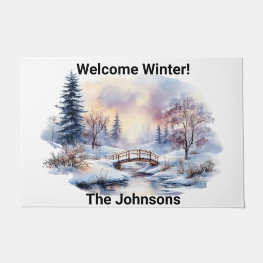 Welkom Schilderachtig winter Deurmat (Voorkant)