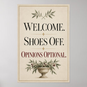 Welkom Schoenen Uit Meningen Optioneel Grappige En Poster