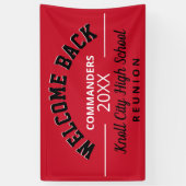 Welkom school kleuren! Klasse reünie banner (Verticaal)