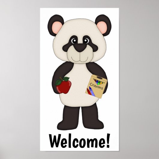 Welkom School Panda Poster (Voorkant)