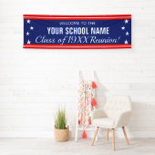 Welkom school reunion Stars en Stripes Spandoek (Insitu)