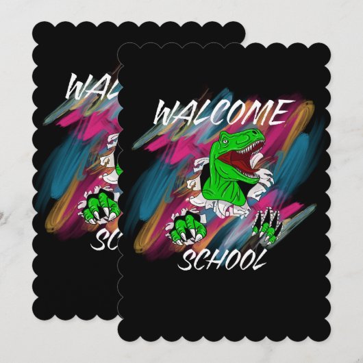 WELKOM SCHOOL WELKOM TERUG NAAR SCHOOL KAART (Voorkant / Achterkant)