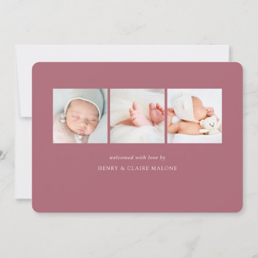 Welkom script | Aankondiging van de foto ter geboo (Achterkant)