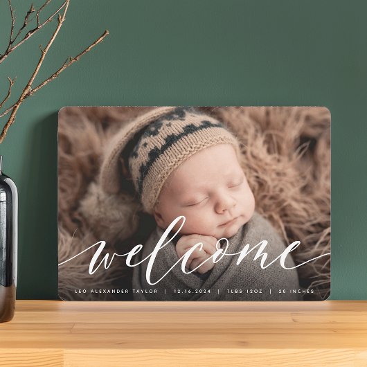 Welkom script | Aankondiging van de foto ter geboo