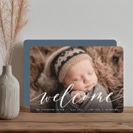 Welkom script | Aankondiging van de foto ter geboo