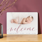 Welkom script | Aankondiging van de foto ter geboo