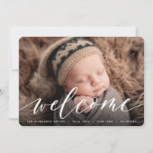 Welkom script | Aankondiging van de foto ter geboo (Voorkant)