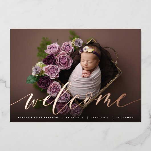 Welkom script | Aankondiging van de geboorte van R (Voorkant)