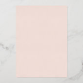 Welkom script baby roos goud folie uitnodiging (Achterkant)