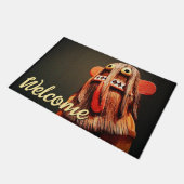 Welkom Script Kachina Pop Face Foto Lief Vet Deurmat (Schuin)