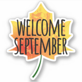 Welkom september sticker