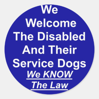 Welkom Service Dog Sticker
