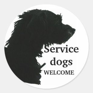 Welkom Service Dogs Ronde Sticker