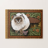 Welkom Siamese Kat Muis Legpuzzel (Horizontaal)