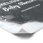 Welkom Sign baby shower Winter Snowflakes Chalk Poster (Hoek)