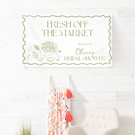 Welkom Sign Banner Fresh Off the Market Bridal (Insitu)