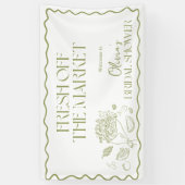 Welkom Sign Banner Fresh Off the Market Bridal (Verticaal)