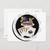 Welkom Sign Black Poker Chip Briefkaart (Voorkant / Achterkant)