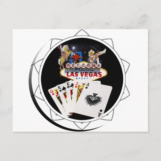 Welkom Sign Black Poker Chip Briefkaart (Voorkant)
