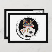 Welkom Sign Black Poker Chip Briefkaart (Voorkant / Achterkant)