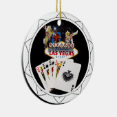 Welkom Sign Black Poker Chip Keramisch Ornament (Rechts)