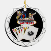 Welkom Sign Black Poker Chip Keramisch Ornament (Achterkant)
