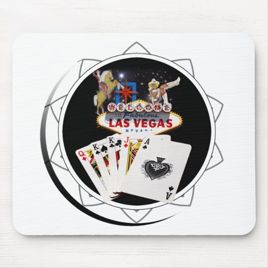 Welkom Sign Black Poker Chip Muismat (Voorkant)