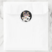 Welkom Sign Black Poker Chip Ronde Sticker (Tas)