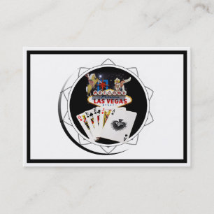Welkom Sign Black Poker Chip Visitekaartje