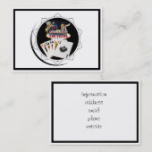 Welkom Sign Black Poker Chip Visitekaartje (Voorkant / Achterkant)