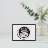 Welkom Sign Black Poker Chip Visitekaartje (Staand voorkant)