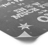 Welkom Sign Blue sneeuwvlokken Sneeuwt veel plezie Poster (Hoek)