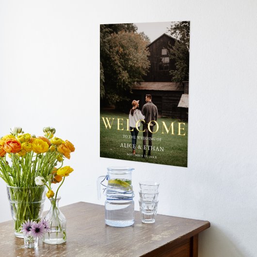 Welkom Sign Elegant foto Folie Afdrukken (Laag (Keuken))